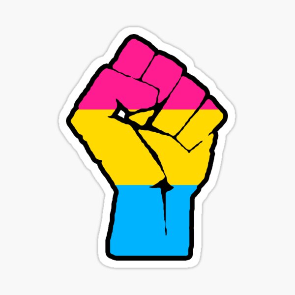 Raised Fist - Pansexual Pride Flag Sticker