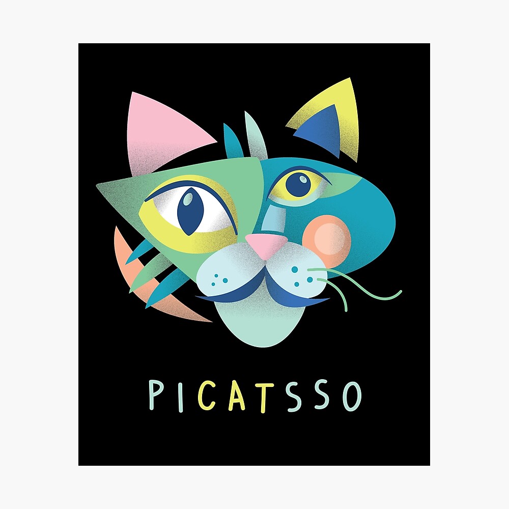 Picatsso: Funny Abstract Cat Art - Cat Lover, Artist & Art Teacher Picatsso: Funny Abstract Cat Art - Cat Lover, Artist & Art Teacher