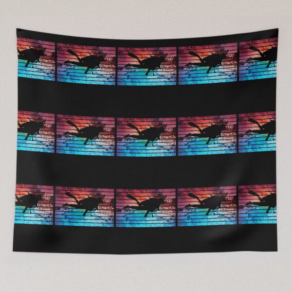 Item preview, Diving Lover Snorkel Scuba Diver Ocean Sunset Watercolor designed and sold by RomanStowell.