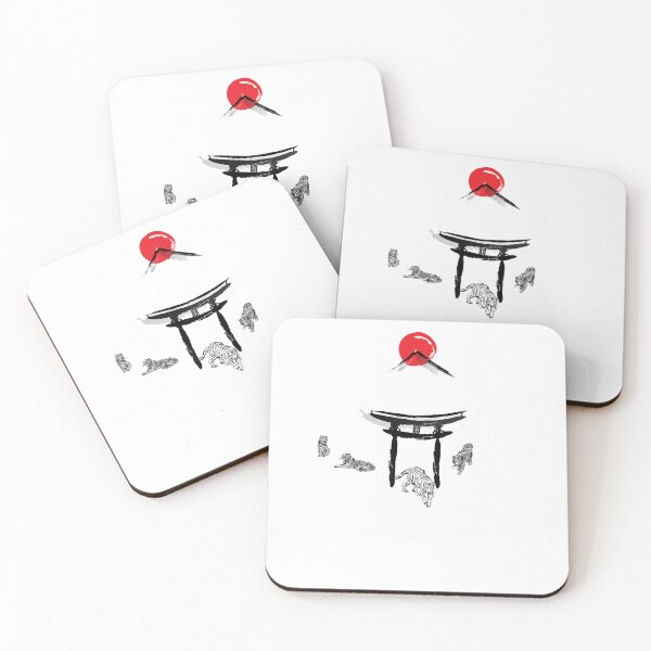 Item preview, Four japanese tigers designed and sold by Abby Store.