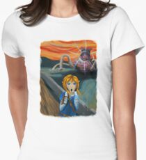 The Guardian Scream - Fuzzy Edges Women's Fitted T-Shirt