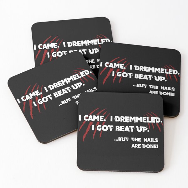 Item preview, I came.  I dremmeled.  I got beat up. designed and sold by Stray Dog Artisans.