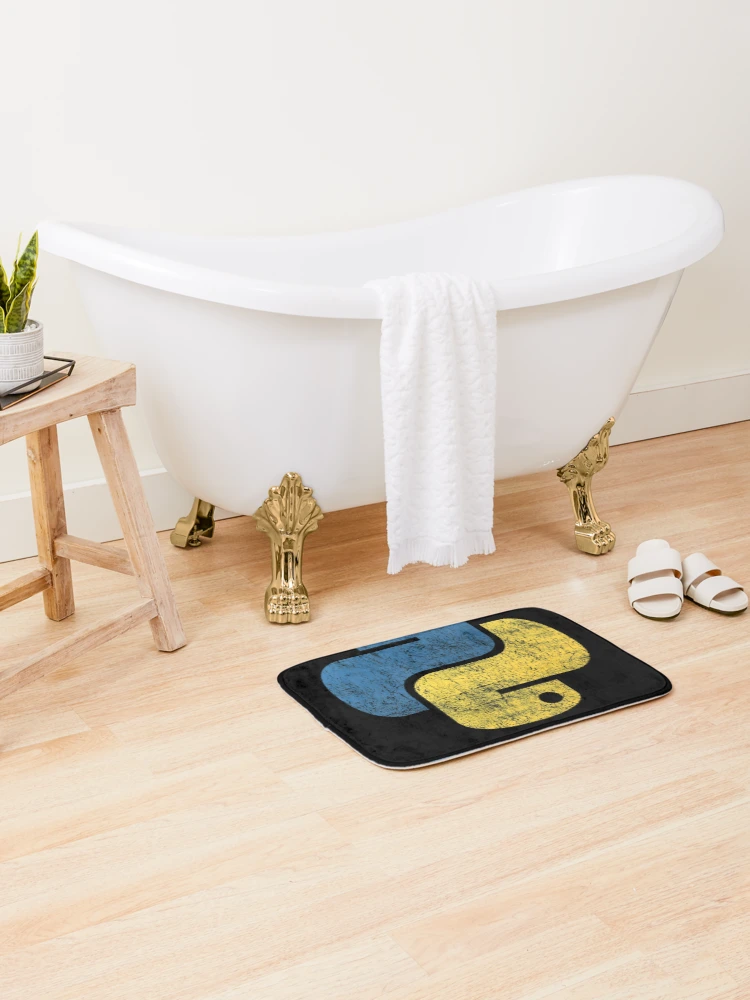 Thumbnail 2 of 6, Bath Mat, Retro Python Programmer designed and sold by ABIGAILCYNTHI.