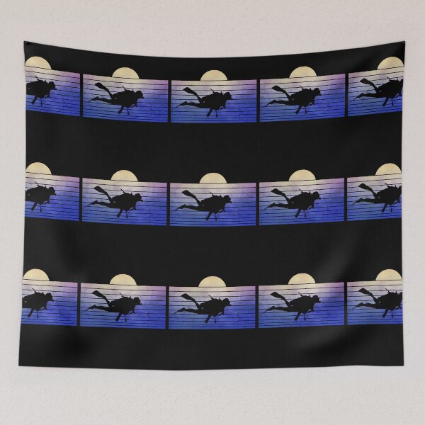 Item preview, Diving Lover Snorkel Scuba Diver Vintage Retro Sunset designed and sold by RomanStowell.
