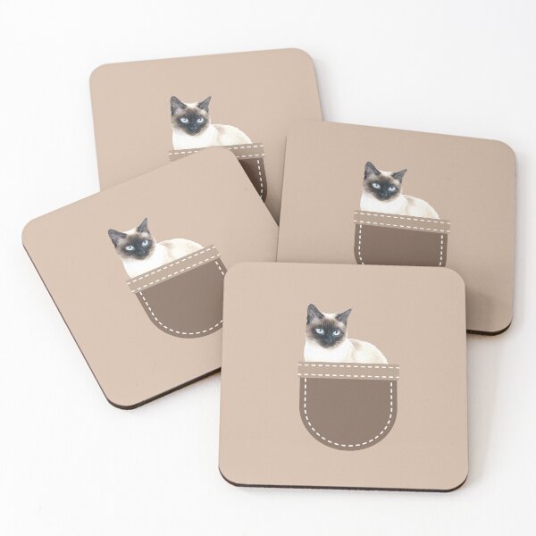 Item preview, Cat in Pocket (Siamese Cat 2) designed and sold by leBoosh-Designs.