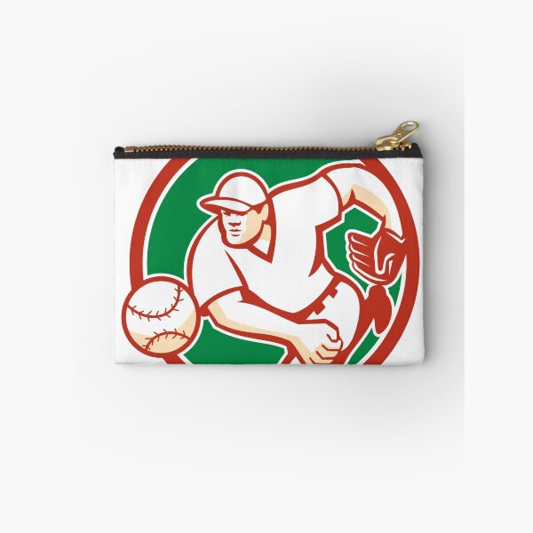 Item preview, American Baseball Pitcher Throwing Ball Circle Retro designed and sold by patrimonio.
