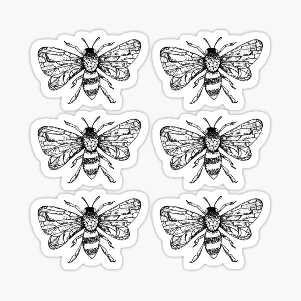 Honey Bee Sticker Pack of 6 Sticker