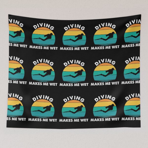 Item preview, Diving Makes Me Wet Funny Scuba Diver designed and sold by RomanStowell.