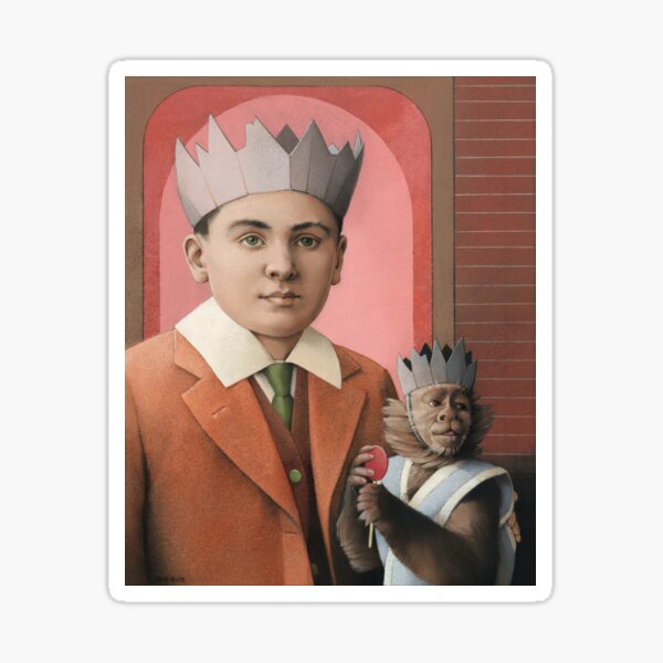 Boy With a Monkey (Master and Slave) Sticker