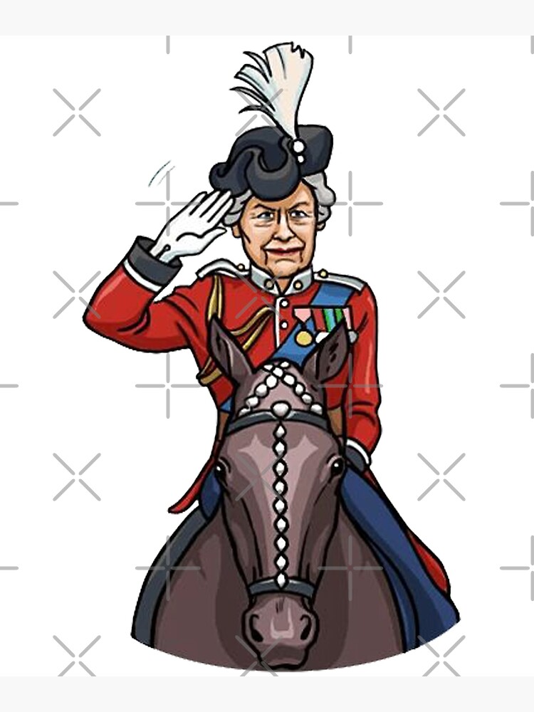 "Queen Elizabeth Riding Horse Window Decal," Poster for Sale by Herry