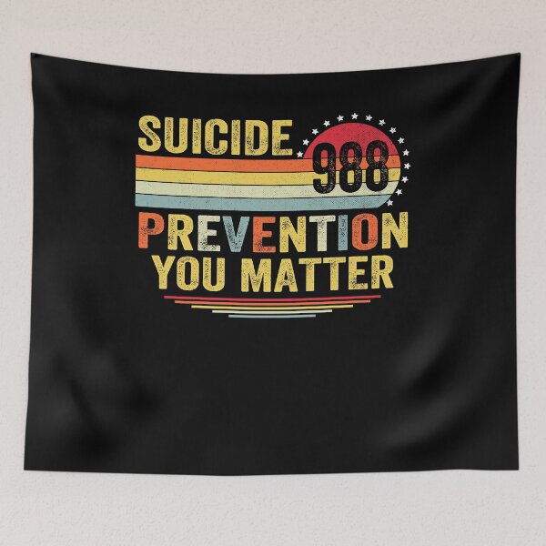 Item preview, Suicide 988 Prevention You Matter funny vintage colorful awareness hope designed and sold by beckadamr.