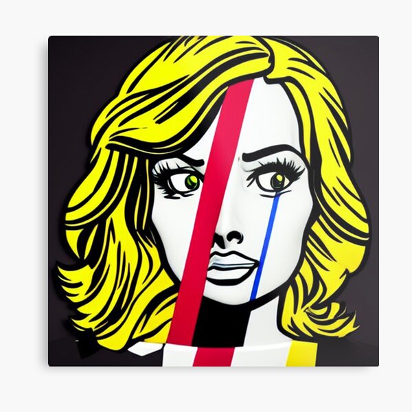 Impression rigide avec l'œuvre « Portrait personnalisé dans le style POP  ART / Style Roy Lichtenstein / Pour usage numérique et impression  personnelle / Portrait personnalisé / Cadeau pour ami Poster »