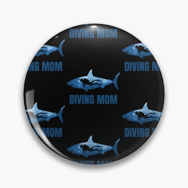 Item preview, Diving Mom Women Diver Shark Scuba Diver Mom designed and sold by RomanStowell.