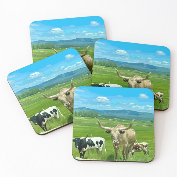 Item preview, Long Horns in Big Skies designed and sold by TheHuskyHouse.