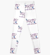I can't go back to yesterday because I was a different person then - Alice in Wonderland Leggings