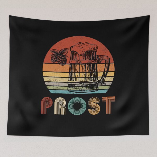 Item preview, Prost Beer Drinking funny vintage colorful alcohol cheers beer lover designed and sold by beckadamr.