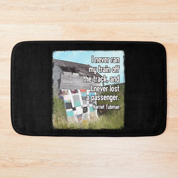Item preview, Watercolor Quilt with "I never ran my train..." Harriet Tubman's Underground Railroad Quote Design designed and sold by jamie Omahen.