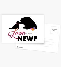 Love is spelled NEWF Postcards