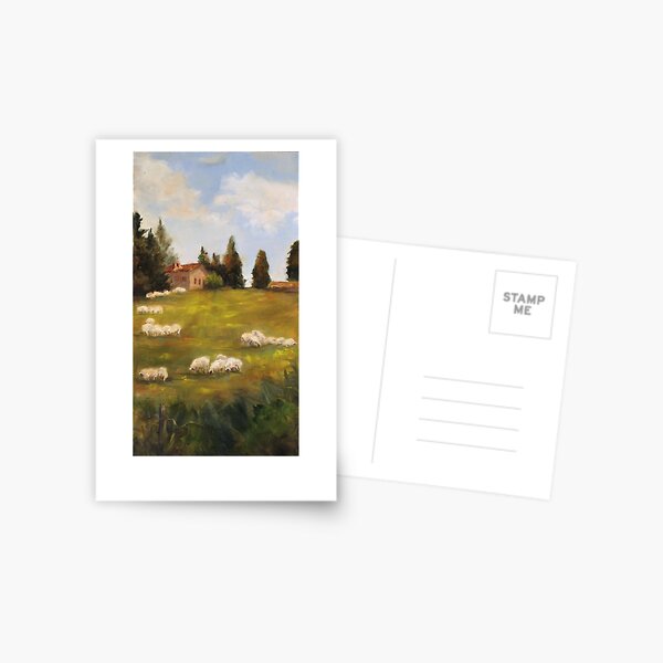 On a Hillside Far Away Postcard