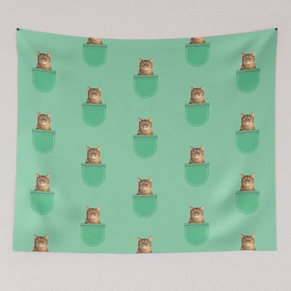 Item preview, Grey Tabby Cat in Pocket  designed and sold by leBoosh-Designs.