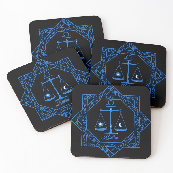 Item preview, Libra Scales in Layered Squares Zodiac design; blue version designed and sold by mbuz90.