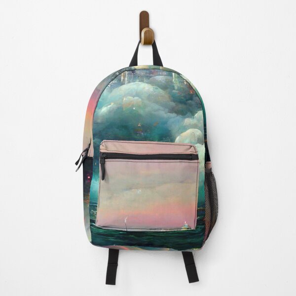 Item preview, City Hidden in Cotton Candy Clouds Abstract AI Generated Art designed and sold by MeAI-Art.