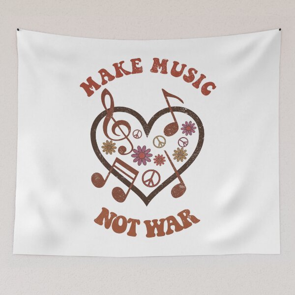 Item preview, Make Music Not War Peace Love designed and sold by Bemumd-art.