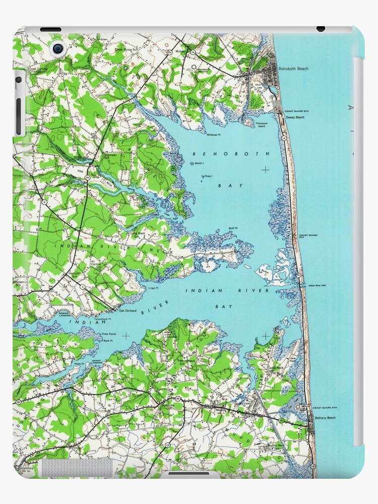 Rehoboth Beach Map Pdf Rehoboth Beach & Bethany Beach Delaware Map (1938)" Ipad Case & Skin By  Bravuramedia | Redbubble