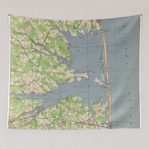 Item preview, Vintage Rehoboth & Bethany Beach DE Map (1944) designed and sold by BravuraMedia.