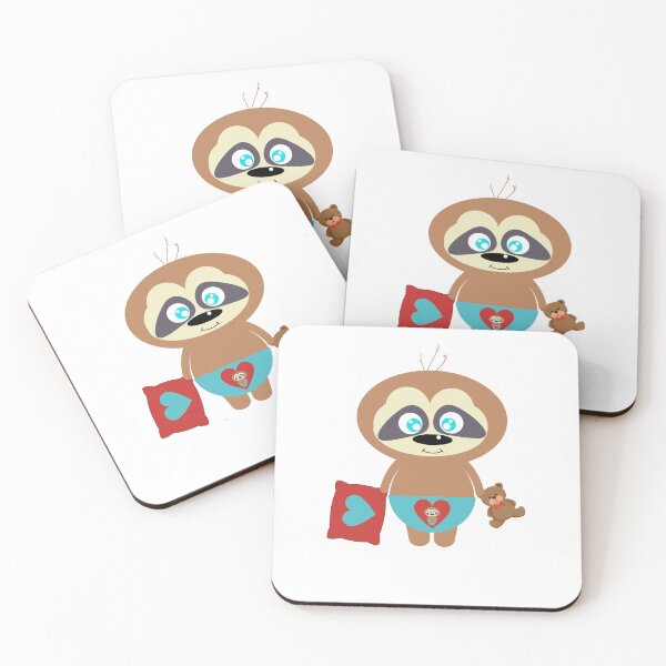 Item preview, Cute Baby Sloth with his Teddy Bear designed and sold by GarnersDesigns.