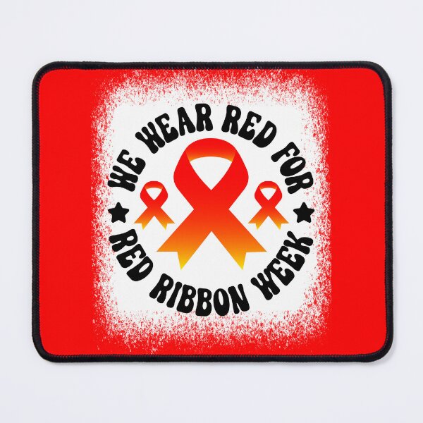 Item preview, We Wear Red For Red Ribbon Week Awareness Bleached T-shirt designed and sold by KGN  CREATIVITY.