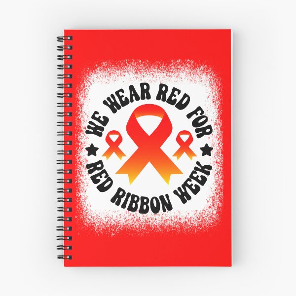Item preview, We Wear Red For Red Ribbon Week Awareness Bleached T-shirt designed and sold by KGN  CREATIVITY.