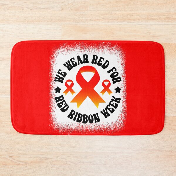 Item preview, We Wear Red For Red Ribbon Week Awareness Bleached T-shirt designed and sold by KGN  CREATIVITY.