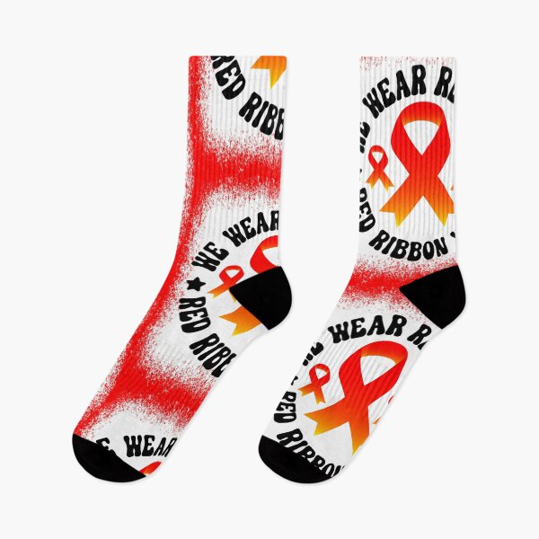 Item preview, We Wear Red For Red Ribbon Week Awareness Bleached T-shirt designed and sold by KGN  CREATIVITY.