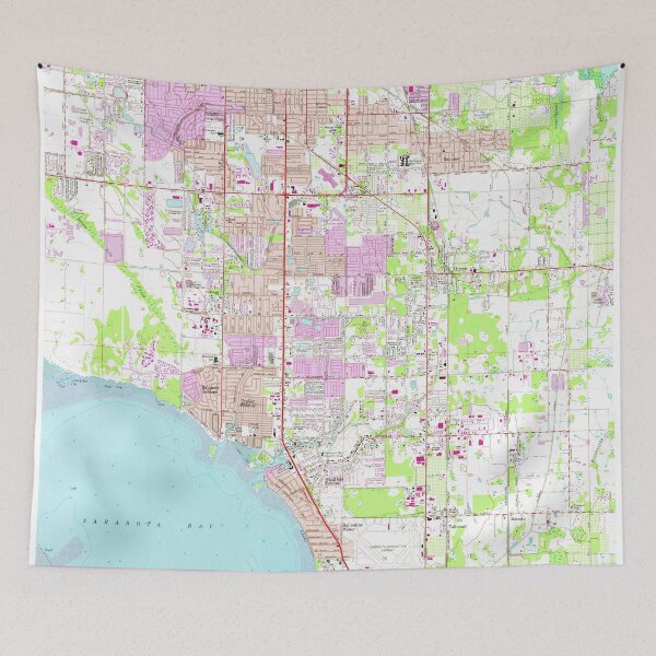 Item preview, Vintage Map of Bradenton Florida (1964) designed and sold by BravuraMedia.