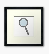 Magnifying Glass Object For Zoom And Tool Framed Print