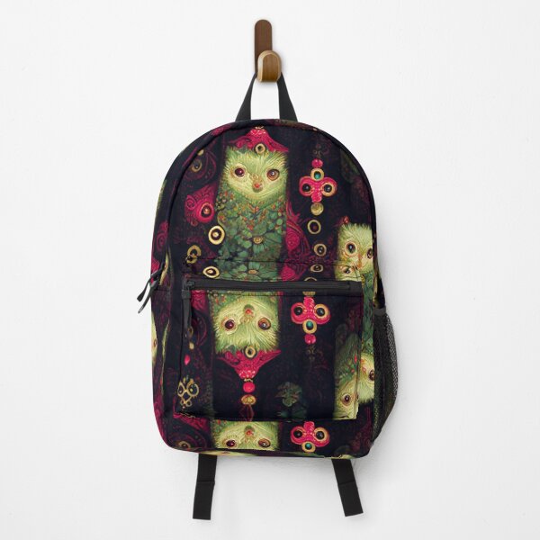 Item preview, Hot Pink on Teal Blue Green Owls Yellow Gold Motif designed and sold by MysticAlgorithm.