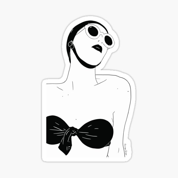 Vintage Bather Sticker