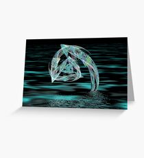 Playful dolphins Greeting Card