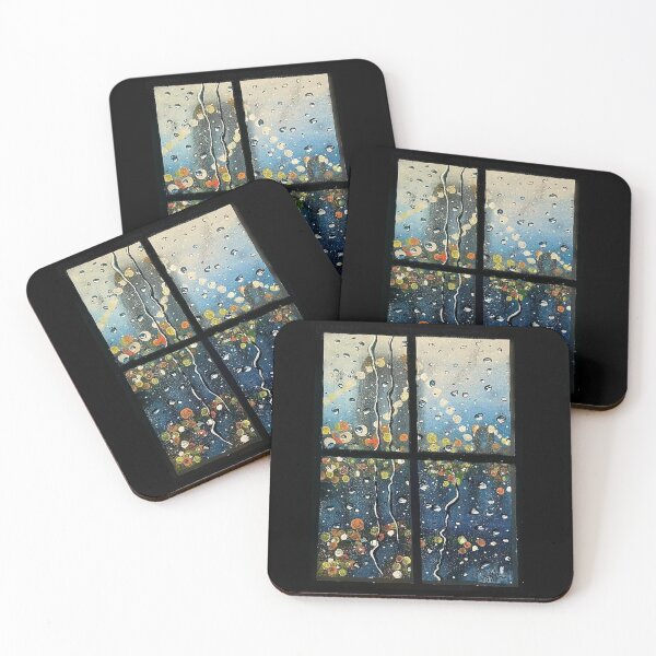 Item preview, Rainy City Window Hand-Painted Original Artwork By Safa M. Art designed and sold by Safa M.  Art.