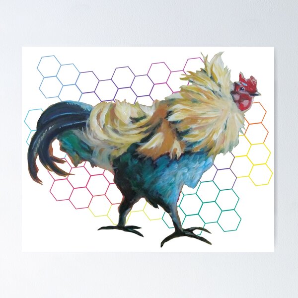 Running Rooster Poster for Sale by LADGraphics