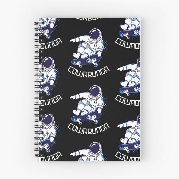 Item preview, Cowabunga Retro Spaceman Skateboarder designed and sold by mkzmerch.