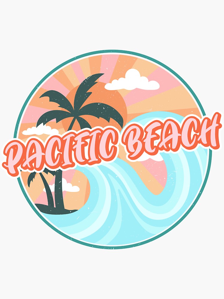 "Beautiful Sunset Beach Pacific Beach San Diego" Sticker for Sale by