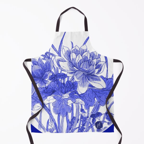 Item preview, Antique Blue Water Lilies designed and sold by MidnightStudio.
