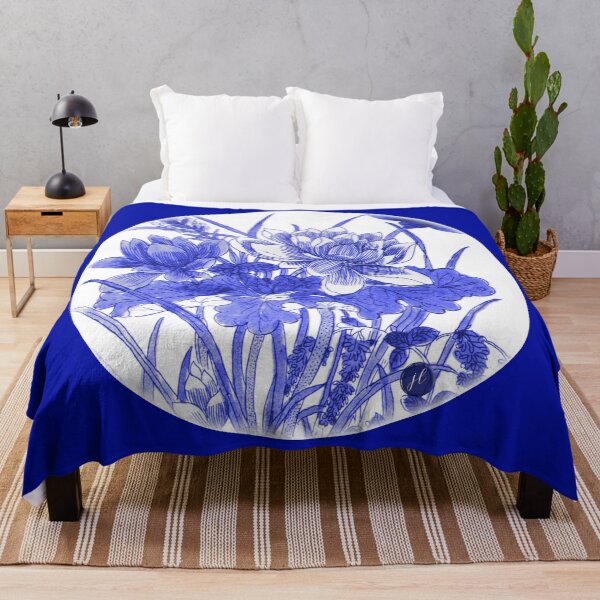 Item preview, Antique Blue Water Lilies designed and sold by MidnightStudio.