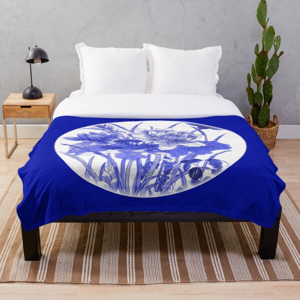 Item preview, Antique Blue Water Lilies designed and sold by MidnightStudio.