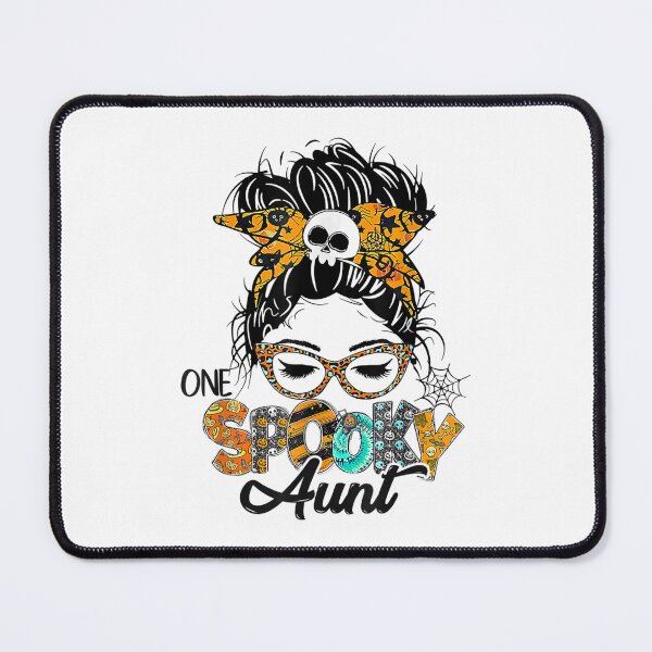 Item preview, One Spooky Aunt Messy Bun Funny Halloween Women Girls designed and sold by Jackwidforss.