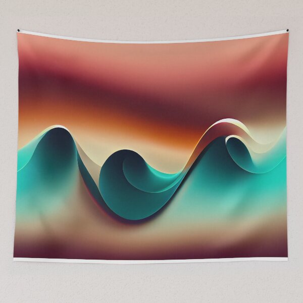 Item preview, Abstract Art of Lines, Waves and Curves Pattern  - Created by Artificial Intelligence designed and sold by Created-by-AI.