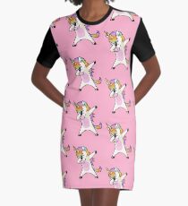 Abtupfendes Einhorn-Hemd Hip Hop Dap Pose T-Shirt Kleid