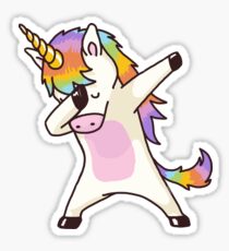 Pegatina Dabbing Unicorn Shirt Hip Hop Dap Pose